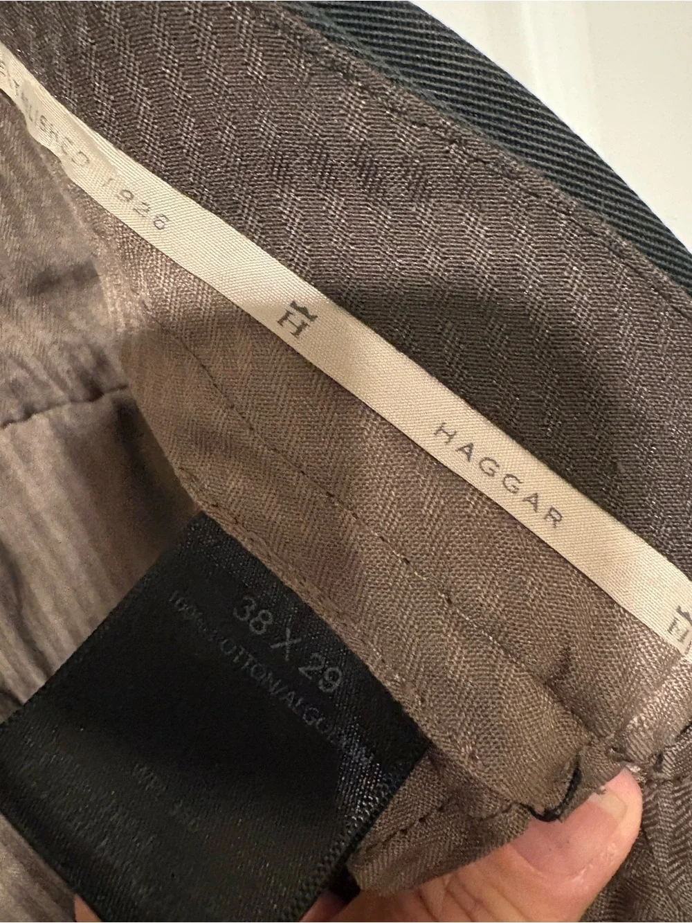 4 pair Haggar Men's Black Dress Pants 38x29 like new